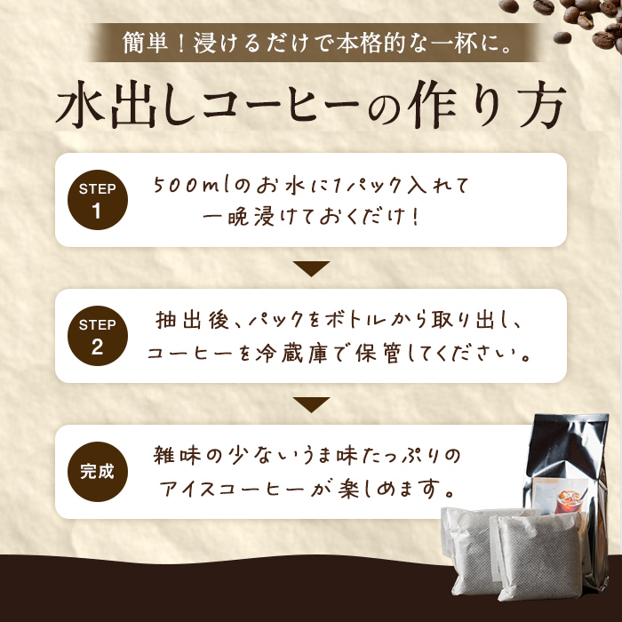 水出しアイスコーヒー ドリップバッグ 合計8パック(2パック×4袋) 約4L分 水出し アイス コーヒー 珈琲 深煎り コーヒー豆 飲料【珈琲焙煎店フリゴレス】sh096