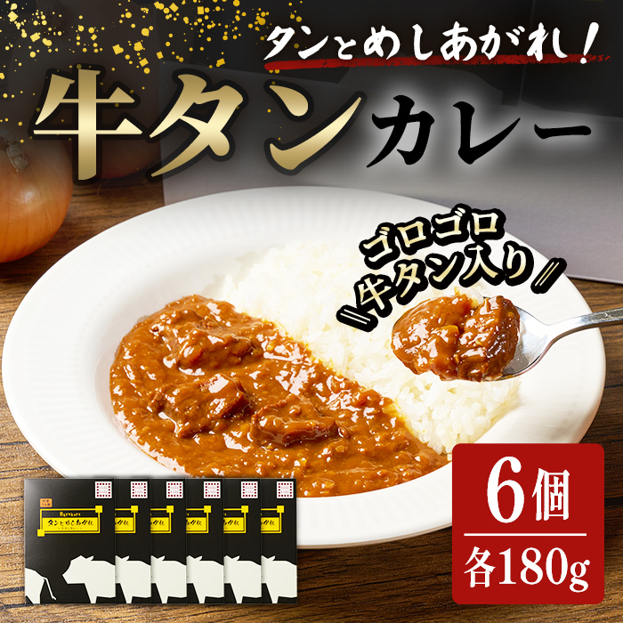 牛タンカレー「タンとめしあがれ」6個セット 牛タン 牛たん 牛肉入り レトルトカレー レトルト カレー カレーライス ビーフカレー ごはん ご飯 お弁当【はらから福祉会】sh093