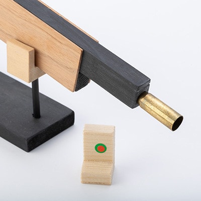 ゴム鉄砲　サイレンサー