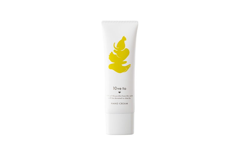 10ve to HAND CREAM　ラブトゥ ハンドクリーム　イエロー動物保護