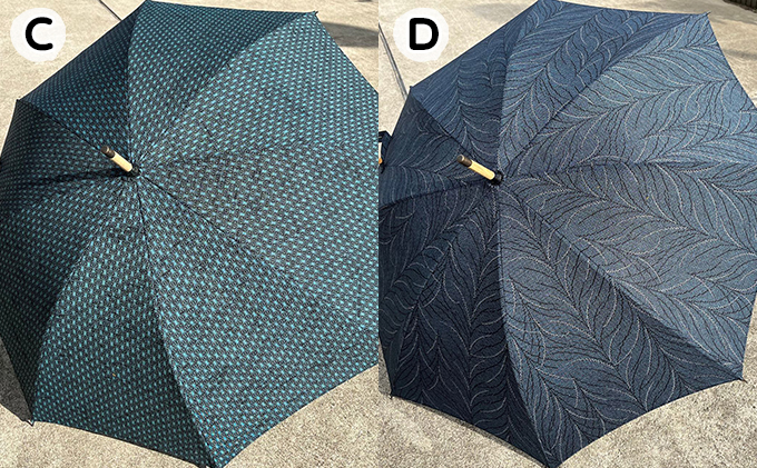 【西川洋傘加工所】1本1本職人の手作り・着物反物晴雨兼用傘 A