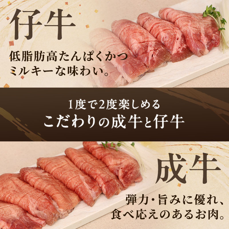 【2ヵ月連続定期便】 大人気 牛タン 成牛＆仔牛 食べ比べセット 3kg 1.5kg×2回 仙台牛タン