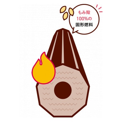 モミガライト もみ殻100%固形燃料 計10kg【配送不可地域：離島・沖縄県】