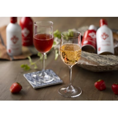 国産苺スパークリングワイン ミガキイチゴ・ムスー720mlミガキイチゴ・カネット(赤白各290ml)【配送不可地域：離島】