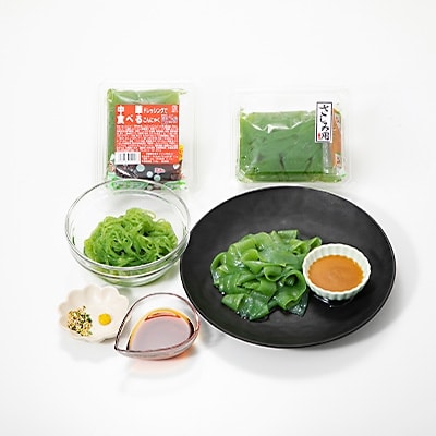 美味!中華ドレッシングで食べるこんにゃくと帯状刺身こんにゃくセット【配送不可地域：離島】