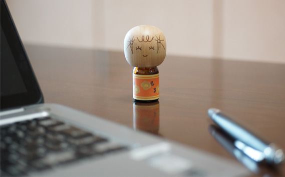 アロマこけし「木のかちゃん」おはよう松島の香り 1個