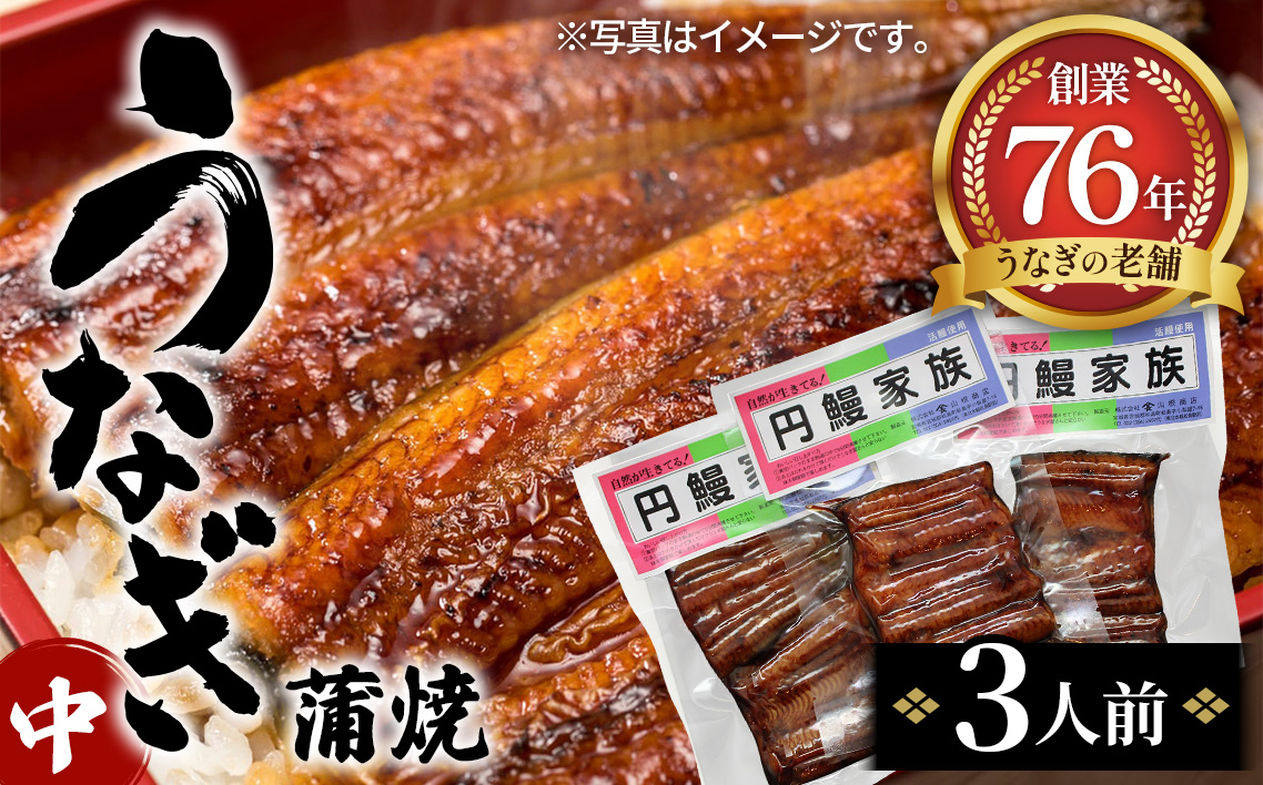 No.098 うなぎ蒲焼（中）3人前