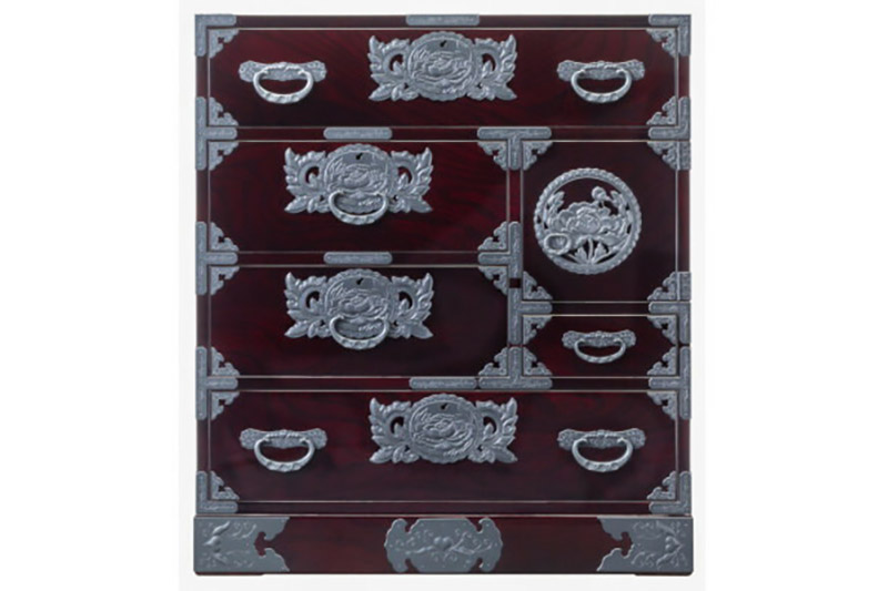 仙台箪笥 手許箪笥 木地呂漆塗り (申込書返送後、3ヶ月～8ヶ月程度でお届け)