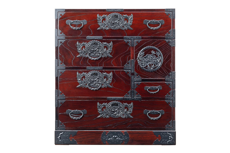 仙台箪笥 手許箪笥 拭き漆塗り (申込書返送後、1ヶ月～6ヶ月程度でお届け)