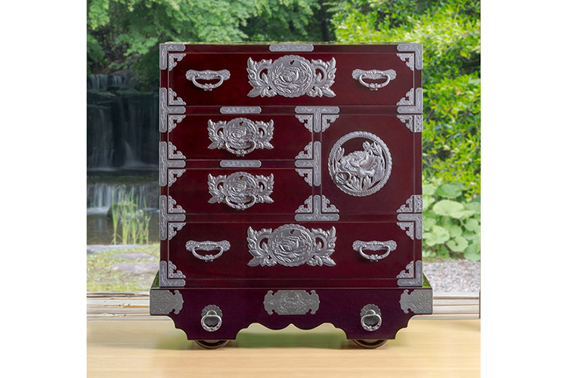 仙台箪笥 中型車箪笥 木地呂漆塗り (申込書返送後、3ヶ月～8ヶ月程度でお届け)