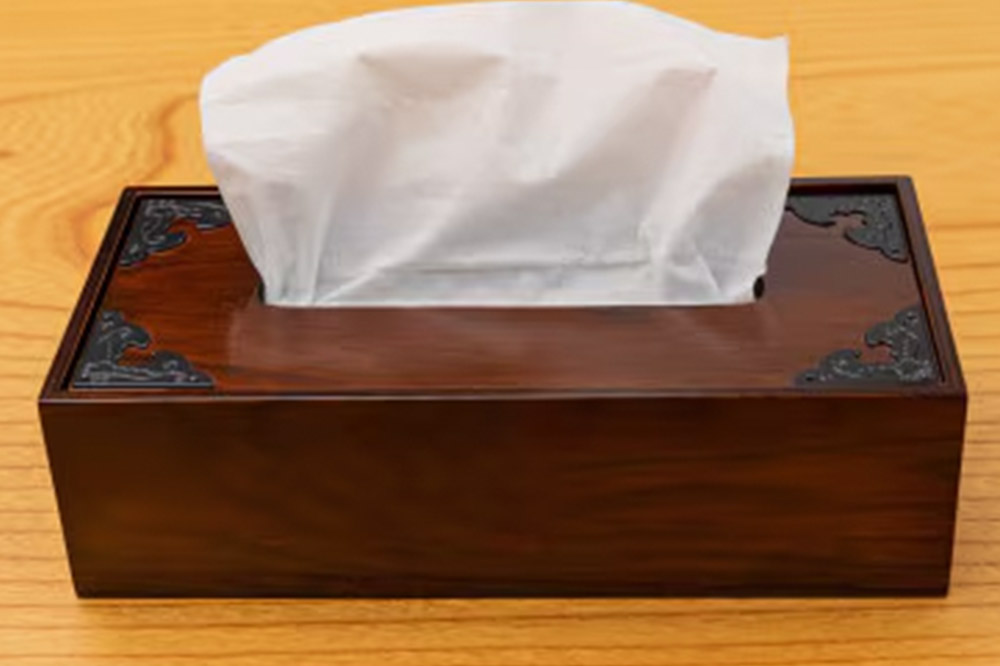【仙台箪笥】ティッシュボックス 拭き漆調ウレタン塗装 SB-002U