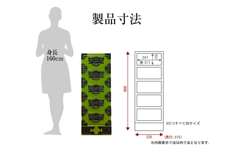 仙台箪笥 すきまチェスト 常盤色漆塗り KB-120 （お申込書返送後3ヶ月～8ヶ月以内でお届け） 欅産業 たんす 家具 収納 インテリア