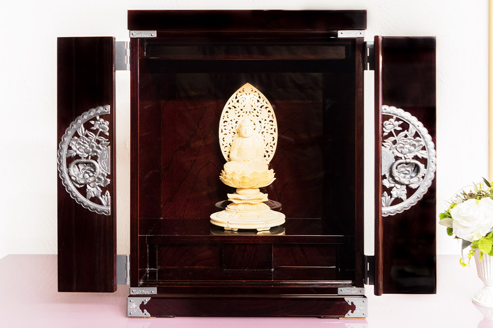 仙台箪笥 仙台厨子 四枚戸 木地呂漆塗り