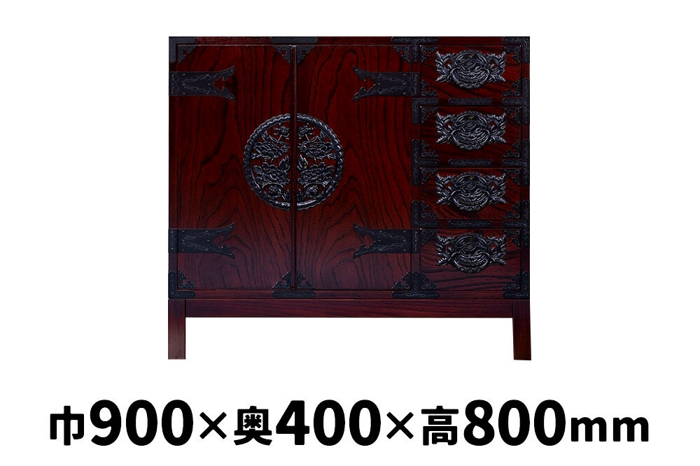 仙台箪笥 三尺キャビネット 拭き漆塗り KC-323 （申込書返送後、1ヶ月～6ヶ月程度でお届け） 欅産業 職人 おすすめ 船箪笥 [インテリア タンス 収納 家具 和 モダン 高級 和箪笥 小箪笥 伝統 工芸品 仏壇 仏具 神具 飾り棚 欅 漆塗 彫金 金具 装飾 仙台箪笥 船箪笥 舟箪笥 宮城 利府 欅産業]