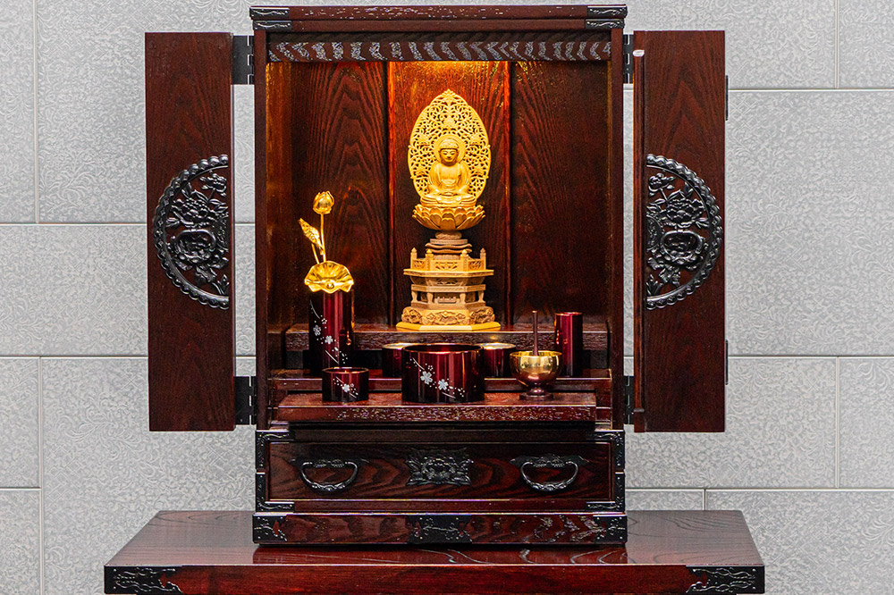 仙台箪笥 仙台仏壇18号 拭き漆調 KH-20 高級 工芸品 伝統