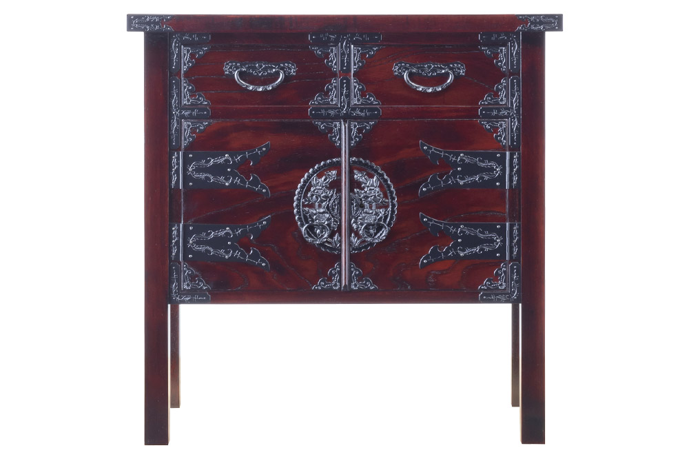 仙台箪笥 両開コンソール 拭き漆塗り (申込書返送後、1ヶ月～6ヶ月程度でお届け)