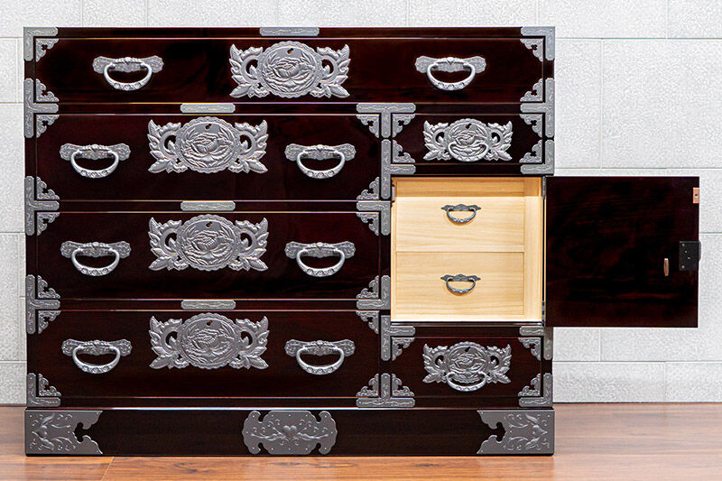 仙台箪笥 三・五尺野郎箪笥 木地呂漆塗り（お申込書返送後2ヶ月～5ヶ月以内でお届け）工芸品 伝統 [仙台箪笥 タンス たんす 三・五尺野郎箪笥 木地呂漆塗り 高級 工芸品 伝統 欅産業 宮城県 利府町]