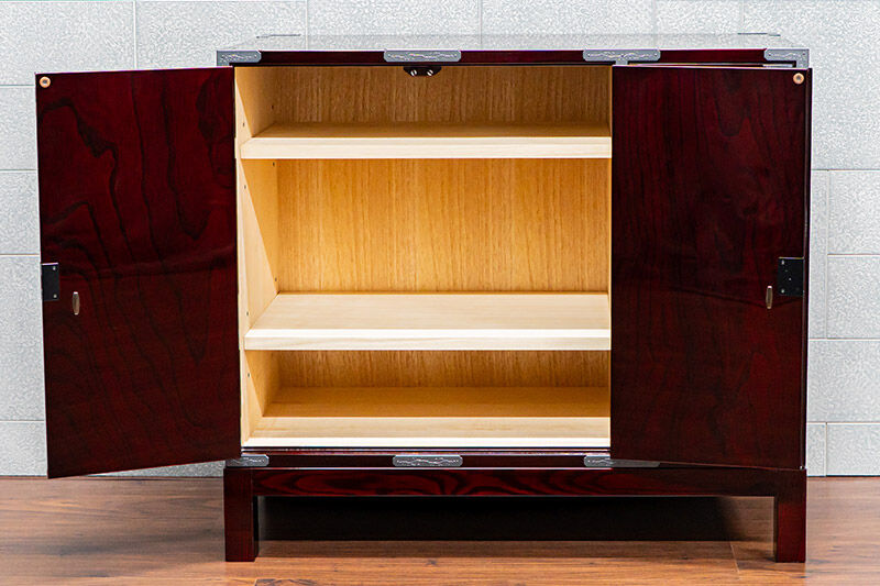 仙台箪笥 三尺キャビネット 木地呂漆塗り（お申込書返送後2ヵ月～5ヵ月程度でお届け）工芸品 伝統 [仙台箪笥 タンス たんす 三尺キャビネット 木地呂漆塗り 高級 工芸品 伝統 欅産業 宮城県 利府町]