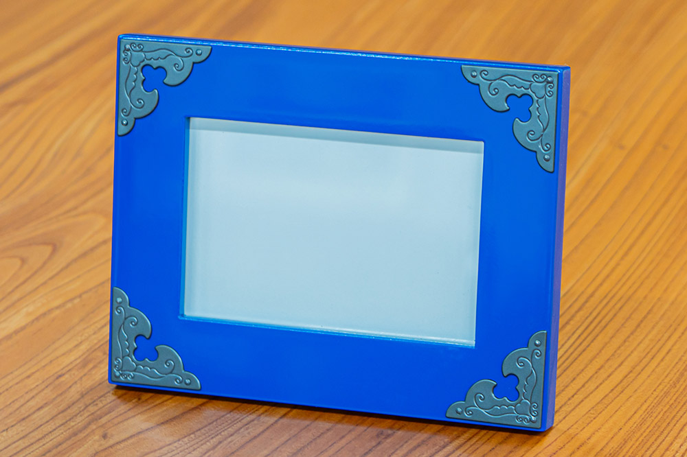 仙台箪笥 フォトスタンド 藍色漆塗り 小型 高級 工芸品 伝統 写真立て