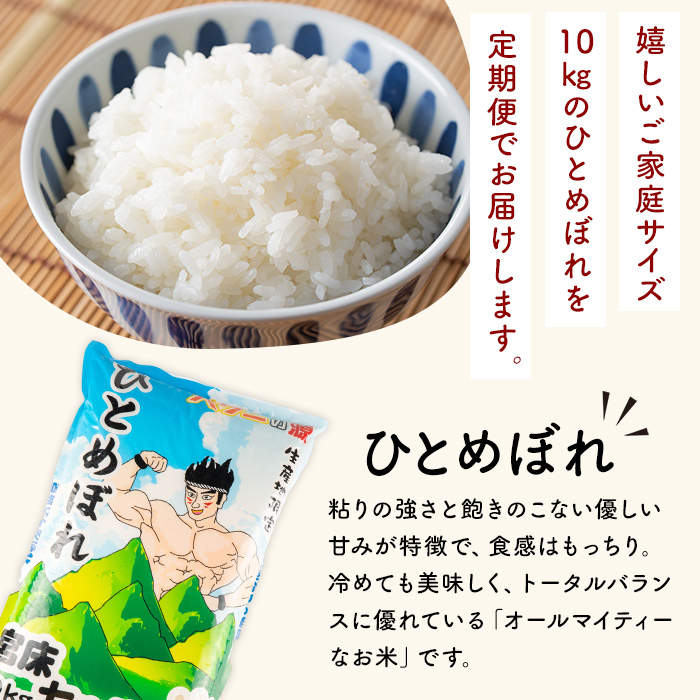 ＜令和7年産＞＜3か月定期便＞ひとめぼれ 30kg お米 おこめ 米 コメ 白米 ご飯 ごはん おにぎり お弁当 宮城産 頒布会【赤間農業開発株式会社】ta382