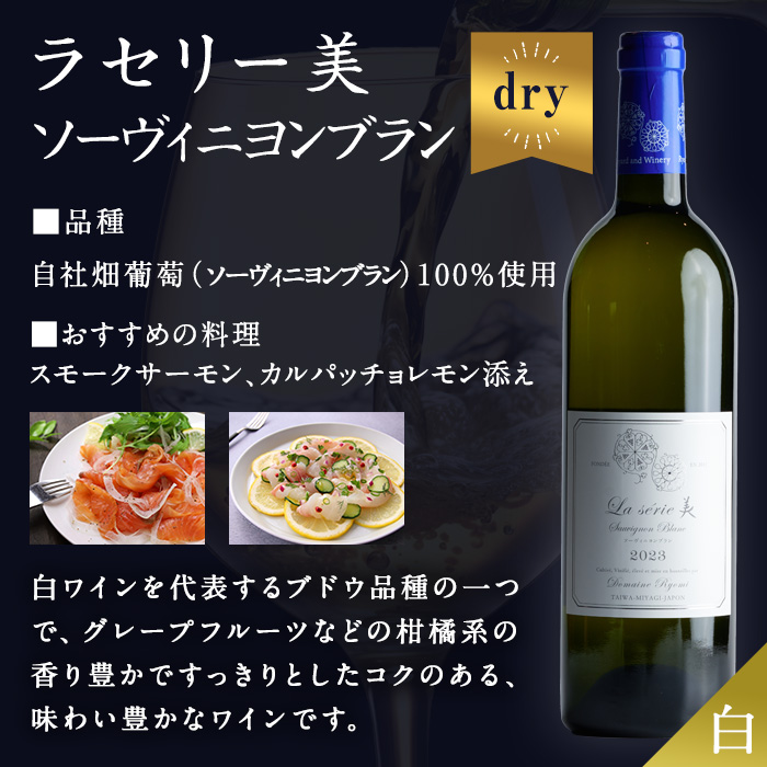 自社葡萄を使用したワインセット 750ml×2本 ピノノワール ソーヴィニヨンブラン 赤ワイン 白ワイン ミディアムボディ 辛口 ぶどう ブドウ アルコール ギフト 宮城県産 みらいファームやまと 【了美ワイナリー】ta497
