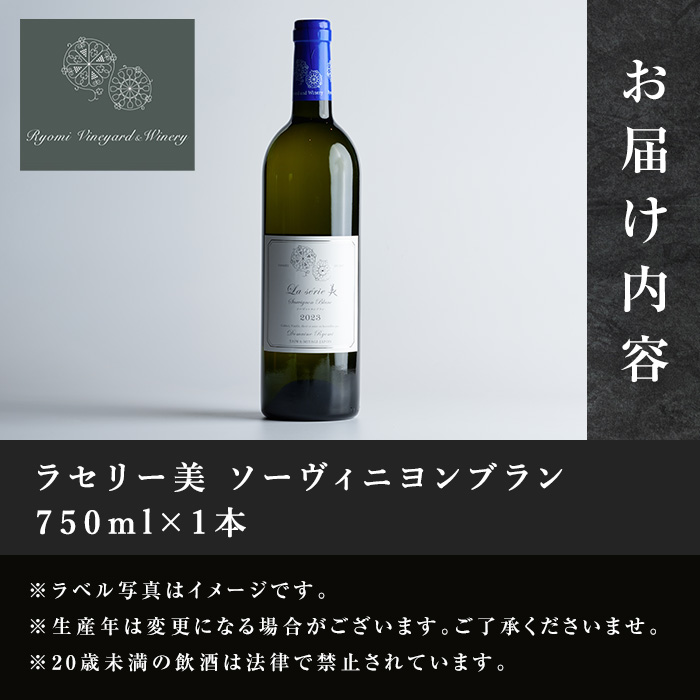 自社葡萄を使用した白ワイン ソーヴィニヨンブラン 750ml×1本 ラセリー美 ドライ ぶどう ブドウ アルコール ギフト 宮城県産 みらいファームやまと 【了美ワイナリー】ta469