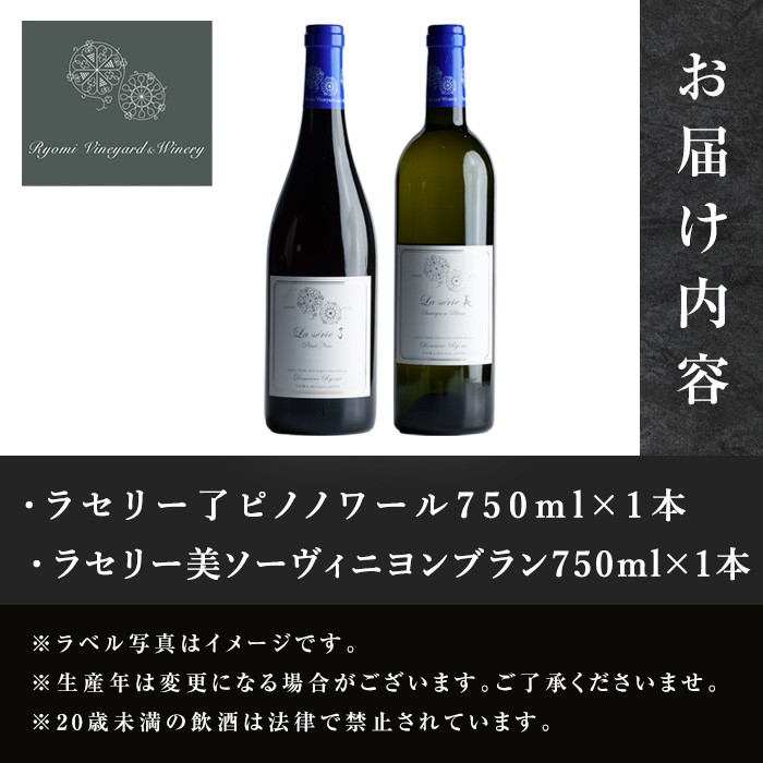 自社葡萄を使用したワインセット 750ml×2本 ピノノワール ソーヴィニヨンブラン 赤ワイン 白ワイン ミディアムボディ 辛口 ぶどう ブドウ アルコール ギフト 宮城県産 みらいファームやまと 【了美ワイナリー】ta497