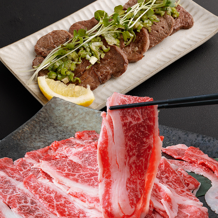 ＜2ヶ月定期便＞牛タン＆仙台牛 お肉の宮城県堪能セット 計1.6kg（800g×2回） すき焼き 牛肉 お肉 牛たん タン タン塩 味付き 厚切り 焼肉 BBQ バーベキュー 食べ比べ 頒布会 【有限会社佐藤精肉店】ta662
