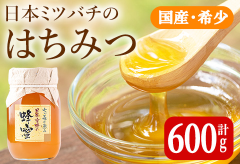 七ツ森の恵 日本ミツバチのはちみつ 600g ハチミツ 蜂蜜 日本蜜蜂 国産 日本ミツバチ 百花蜜【はちみつ屋】ta200