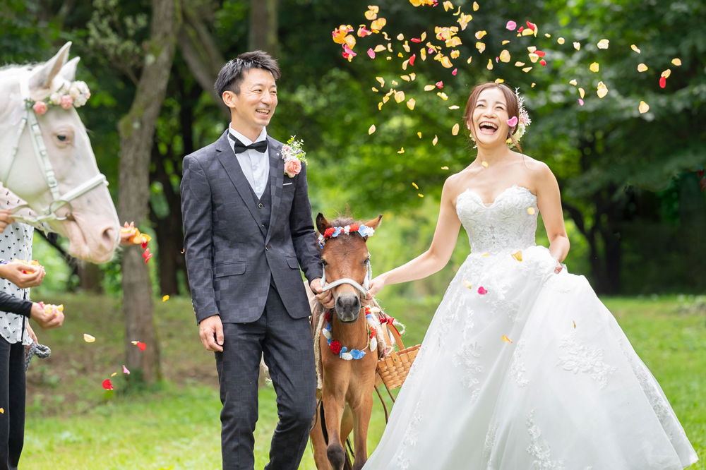 馬と一緒に前撮りプラン｜ウエディング 写真 東北 宮城 仙台 記念 写真 チケット クーポン 入場券 体験 結婚式 [0093]