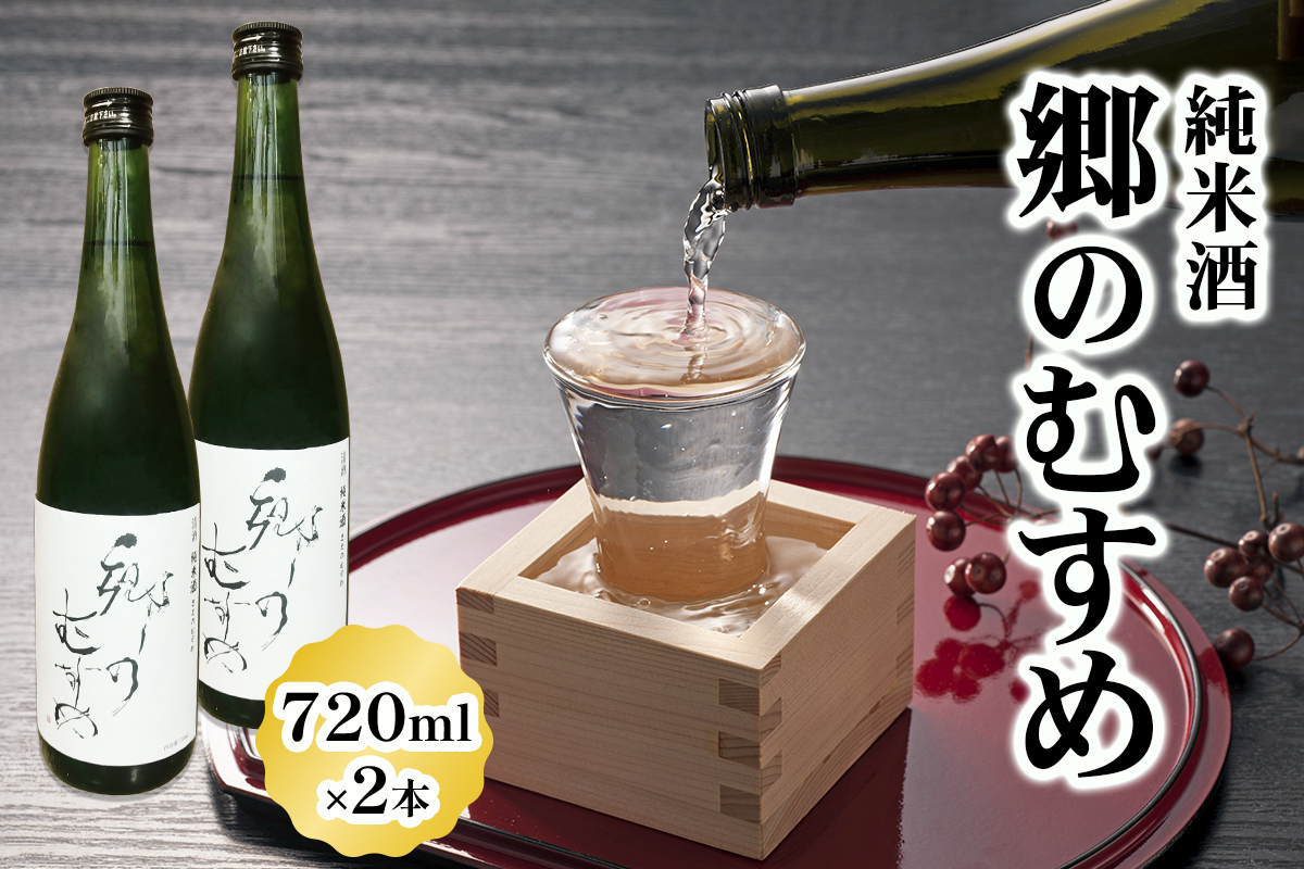 純米酒「郷のむすめ」720ml×2本｜宮城 酒蔵 地酒 日本酒 銘酒 お酒 酒 さけ 純米酒 辛口 内ヶ崎酒造店 道の駅 [0233]