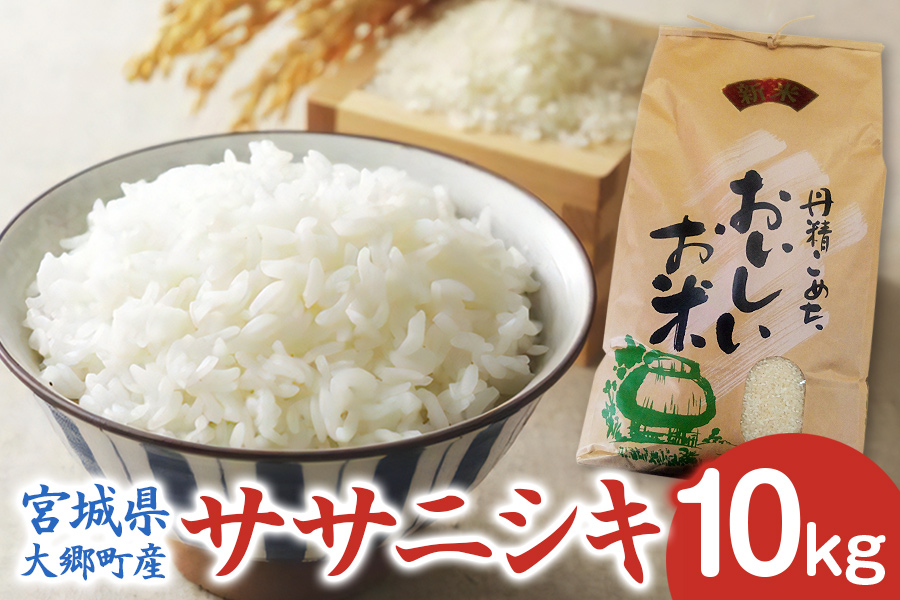 [宮城県大郷町産] 令和7年産 ササニシキ 10kg｜2025年 白米 精米 白飯 米 お米 こめ コメ 宮城県産 産直 [0300]