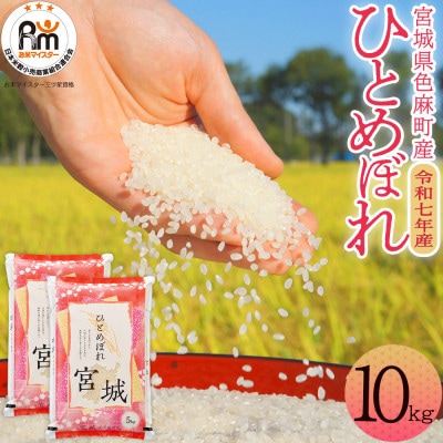 【令和7年産】宮城県　色麻町　ひとめぼれ　精米　10kg(5kg×2)【配送不可地域：離島・沖縄県】