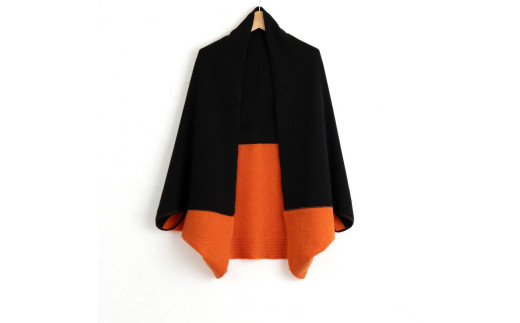 ドルマン カーディガン (コゲチャ×キャロット) F≪白田のカシミヤ≫ | sr00011-dbca