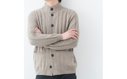 スタンドカラージャケット(コルク) 男性用サイズ:M(42) ≪白田のカシミヤ≫