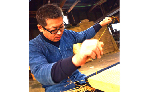 畳製作技能、日本一に輝いた加美町の畳職人が作る畳和雑貨/本継ぎ手縫い茣蓙と畳コースターのセット [佐々木畳工業 宮城県 加美町 44581400] 茣蓙 ござ ゴザ コースター い草 手作り