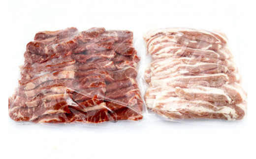 【肉職人厳選】至福の焼肉セットC 計約1kg 加美町産ブランド豚 おだしまポーク [関精肉畜産 宮城県 加美町 44581357] 牛カルビ 焼き肉 豚 カルビ