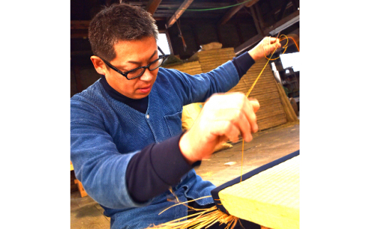 畳製作技能、日本一!加美町の畳職人が作る畳和雑貨/ランチョンマット(鮫肌柄)と畳コースターのセット [佐々木畳工業 宮城県 加美町 44581401] ランチョンマット コースター い草 手作り