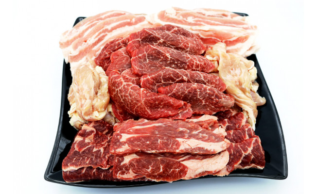 【2回 定期便 】至福の焼肉セットB 1kg×2回 総計2kg《隔月1回お届け》[ 仙台牛 焼肉 牛肉 豚肉 ] / 関精肉畜産 / 宮城県 加美町 [44580899]