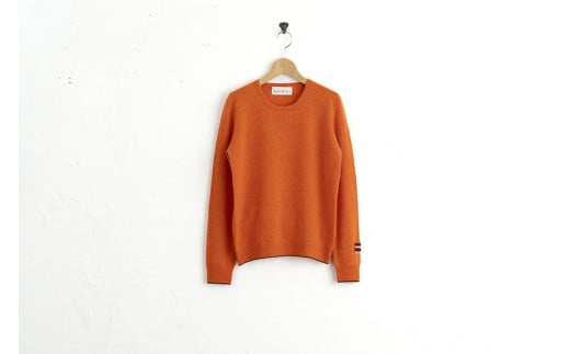 ラウンドネックプルオーバー(キャロット)女性用サイズ:LL(42)≪白田のカシミヤ≫