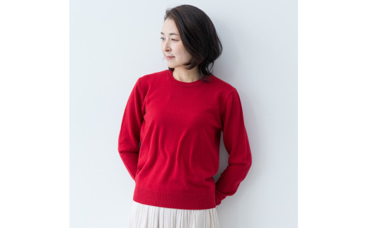 ラウンドネックプルオーバー(コルク)女性用サイズ:M(38)≪白田のカシミヤ≫