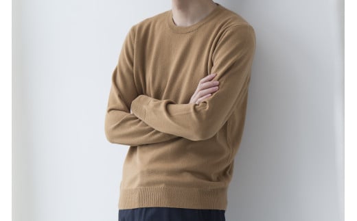   ベビーカシミヤ ラウンドプルオーバー 男性用《白田のカシミヤ》男性用サイズ:Ｓ（40）｜ニット カシミヤ 100％ 高級 希少 メンズ