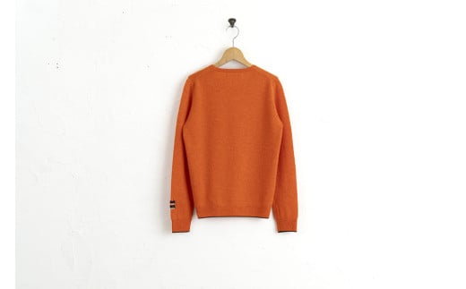 ラウンドネックプルオーバー(キャロット)女性用サイズ:LL(42)≪白田のカシミヤ≫