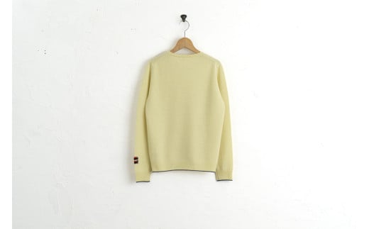 ラウンドネックプルオーバー(L.イエロー)女性用サイズ:S(36)≪白田のカシミヤ≫