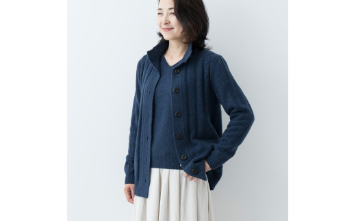 スタンドカラージャケット(コルク) 女性用サイズ:M(38) ≪白田のカシミヤ≫