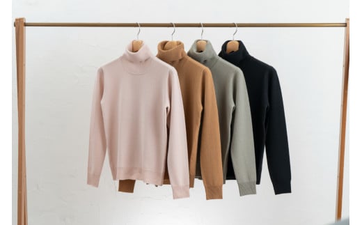   ベビーカシミヤ タートルネックプルオーバー《白田のカシミヤ》男性用サイズ:Ｓ（40）サイズ｜ニット タートル 高級 希少 メンズ