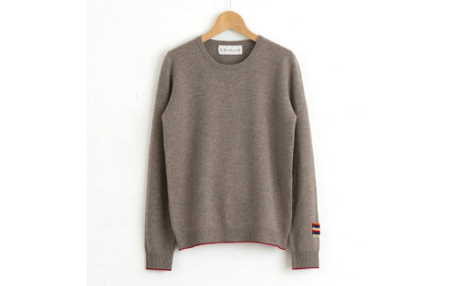 ラウンドネックプルオーバー(コルク)女性用サイズ:S(36)≪白田のカシミヤ≫