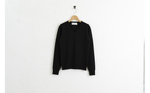 Vネックプルオーバー 度詰(コゲチャ)男性用サイズ:S(40)≪白田のカシミヤ≫