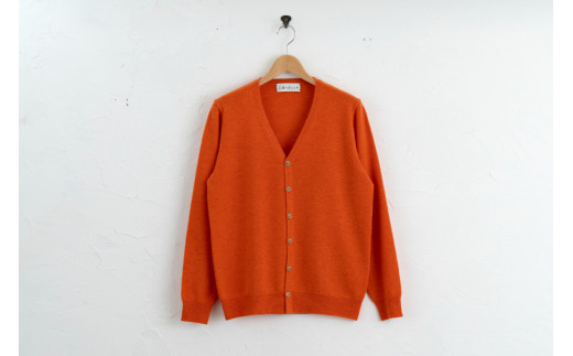 Vネック カーディガン   度詰（キャロット）女性用サイズ:S(36)≪白田のカシミヤ≫