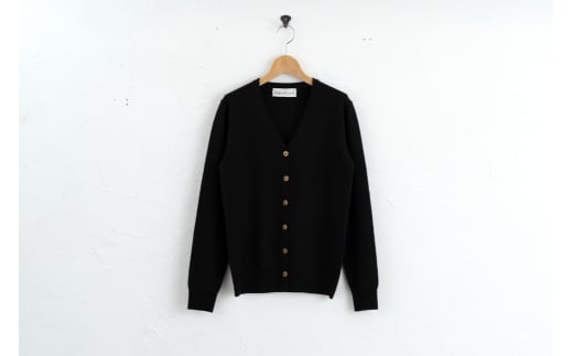 Vネック カーディガン  度詰（コゲチャ）女性用サイズ:L(40)≪白田のカシミヤ≫